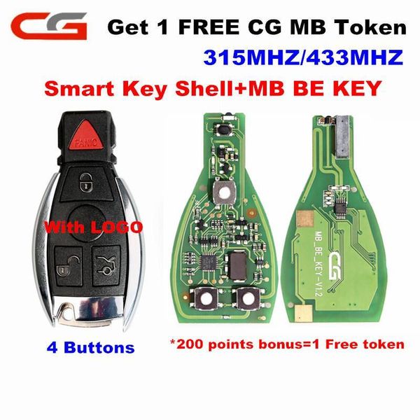 

cg original cgdi mb be key pro(1 mb token) 433/315mhz switch v1.2 smart key shell 3/4buttons with logo for1