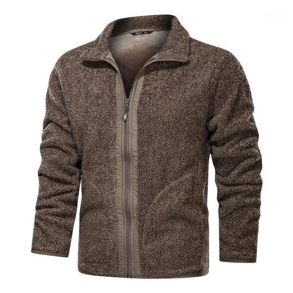 

outdoor jackets&hoodies fashion plus fleece jackets men's casual teddy velvet jacket coat winter warm waterproof sports windproof, Blue;black
