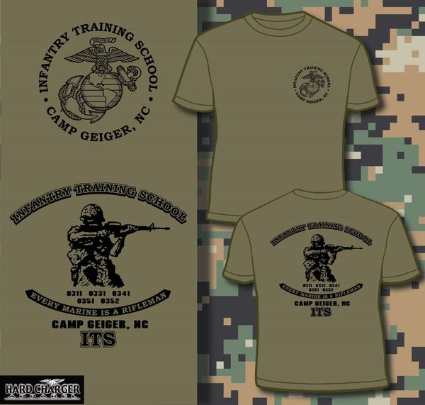 

usmc united states marine corps infantry training school grunt camp geiger ncmen round neck double side hooded sweatshirt hoodie men t shirt