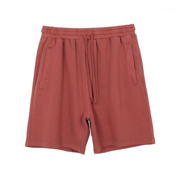 

hip hop washed cotton sweat shorts summer drawstring distressed jogger four-pocket styling1, White;black
