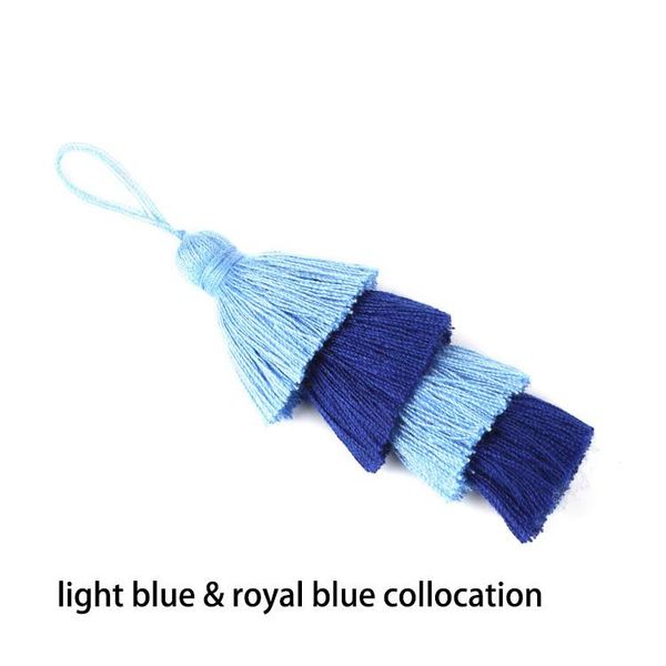 

6 шт. лот 8 см четырею слои перекрывающиеся кисточки шелковый бахрома швейные кисточки декоративные ключевые кисточки для занавеской украшен