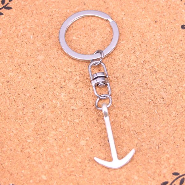 Keychain de moda 30 * 18mm dupla face âncora mar pingentes diy jóias carro chave chaveiro titular lembrança para presente