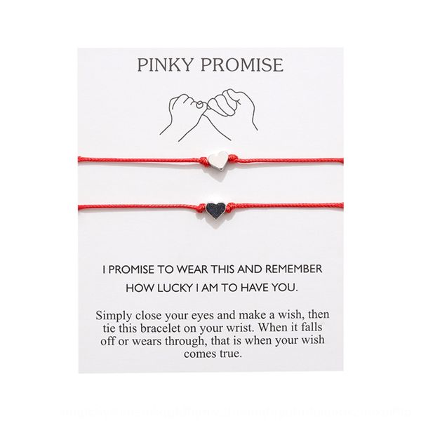 

pinky promise simple personality woven braceletbracelet braceletcard lovers heart-shaped pinky promise simple personality woven braceletbrac, Golden;silver