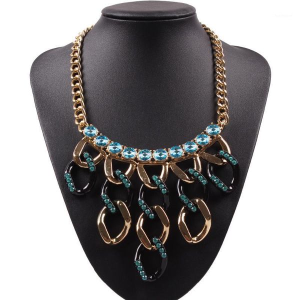 

new latest model fashion rhinestone crystal necklace for women gold color chain necklace for girls gift jewelry1, Silver