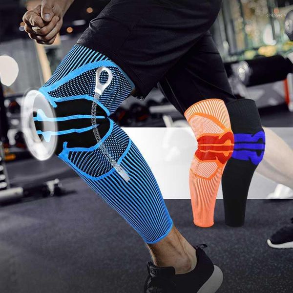 

elbow & knee pads patella protector elastic brace silicone spring pad basketball knitted compression sleeve support safety kneepad1, Black;gray