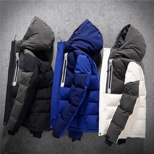 

fashion men parka men women winter jacket hip hop mens winter coatsmens outdoor warm feather winter jacketmen designers clothes, Black