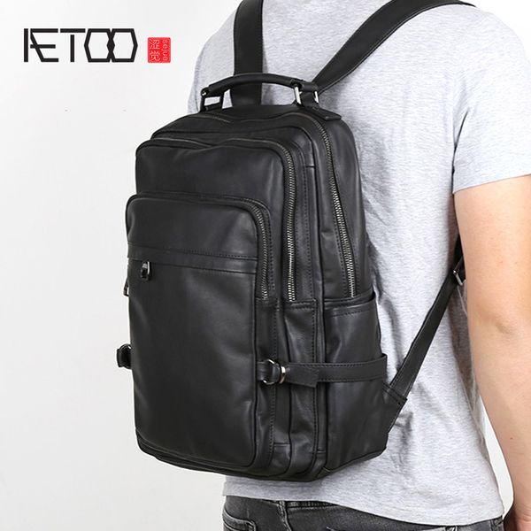 

hbp aetoonew genuine leather backpack men's