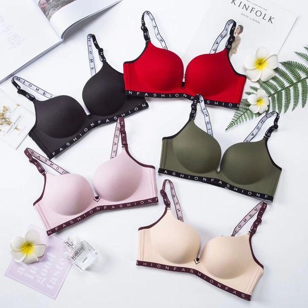 

bras skin era wireless gather seamless bra1, Red;black