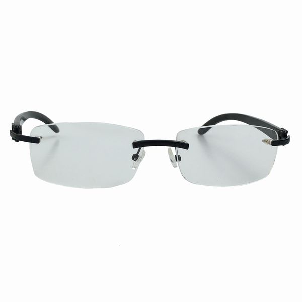

unique handmade rimless real natural buffalo horn optical reading glasses spectacle eyewear sunglasses for men and women, White;black