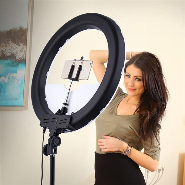 

flash heads fosoto rl-18 led ring light 18 inch pography lighting dimmable lamp with tripod and mirror ringlight for makeup youtube1