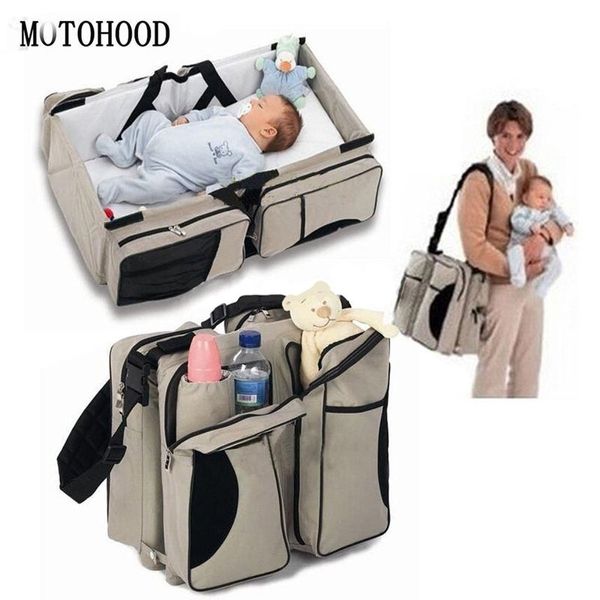 MOTOHOOD Multifunktions-Windel-Reisebett, großvolumige Mutter-Umstands-Baby-Kinderwagen-Windel-Mama-Tasche 201120