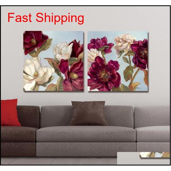 

dyc 10061 2pcs red flowers print art rea qylhnv packing2010