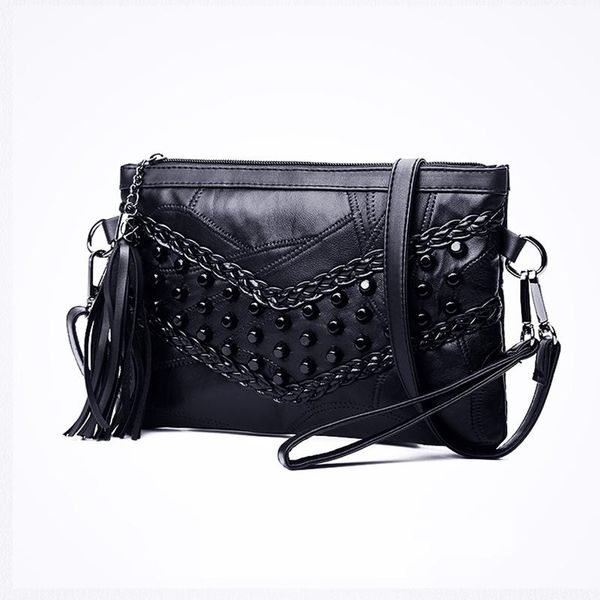 

crossbody fashion brand rivets leather bags casual genuine women shoulder bag designer handbags ladies hand bag spring summer wcpmr mukk