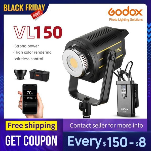 

godox vl150 vl-150 150w 5600k white version led video light continuous output bowens mount studio light app support pk aputure1