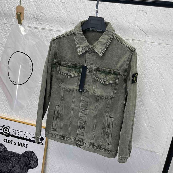 

men's jackets mens long sleeve pockets casual outwear classics coats stone ladies punk embroidery denim bomber jacket 2jwe, Black;brown