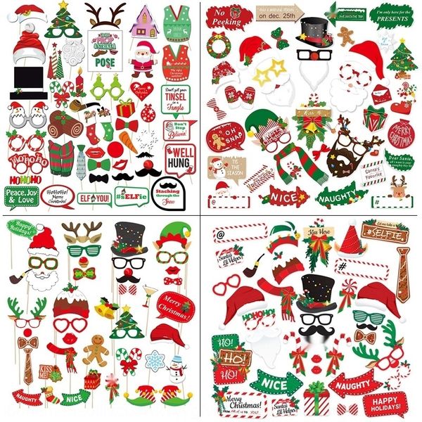 

7dug0 p handheld christmas hat new funny year props mask christmas hat props paper and propsglasses 2021 new mcnt9