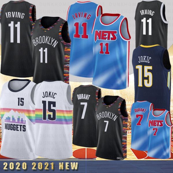 

ncaa kevin 7 durant kyrie 11 mens irving brooklynnetscollege basketball jerseys 27 jamal murray 15 jokic sale, Black;red