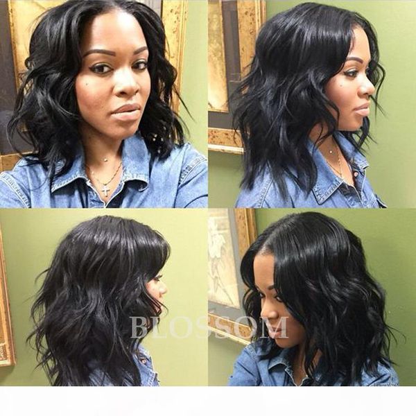 

brazilian human hair full lace wigs virgin hair natural wavy glueless full lace wigs for black women lace front wigs with baby hair, Black;brown
