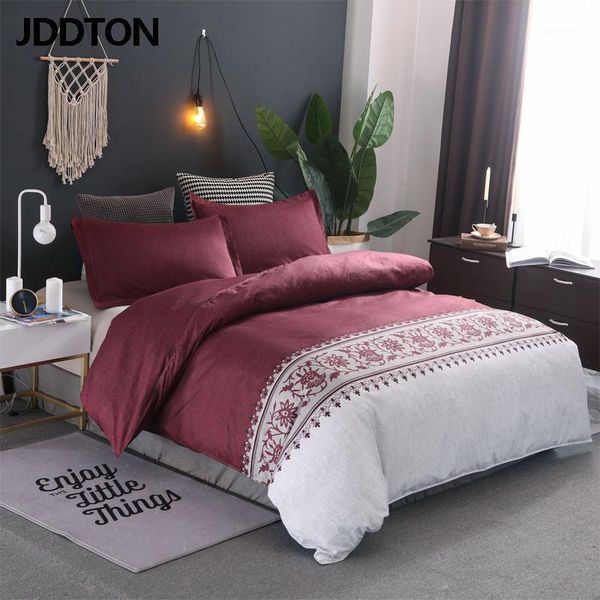 

jddton home textile new arrival classical style 2/3 pcs bedding set simple and elegant quilt cover and pillowcase cover be1201