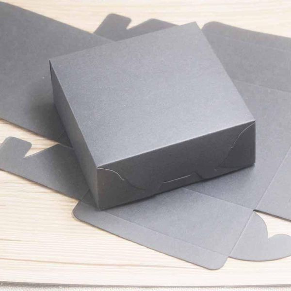 

10pcs white black kraft candy cookie gift box square birthday and wedding party candy cake packaging box 12124.5cm can custom bbypcb