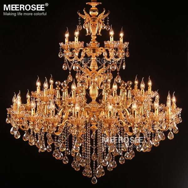 

vintage crystal chandelier light lustres luxurious large royal golden pendant lamp suspension project lighting for l resteruant villa