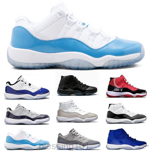 

25th anniversary concord bred 11 11s men women jumpman basketballs shoes space jam cap and gown legend blue sports sneakers fg6, Black