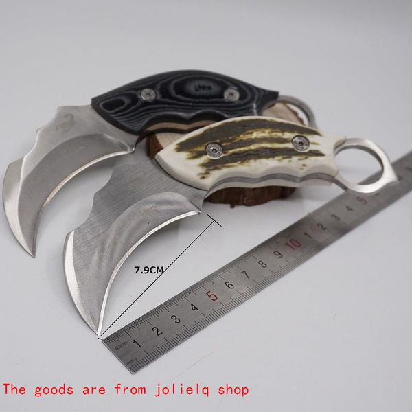 

scorpion knife knife micarta outdoor karambits handle claw 59-60hrc hardness camping fixed blade karambit survival knives tools 07fh9 qynf