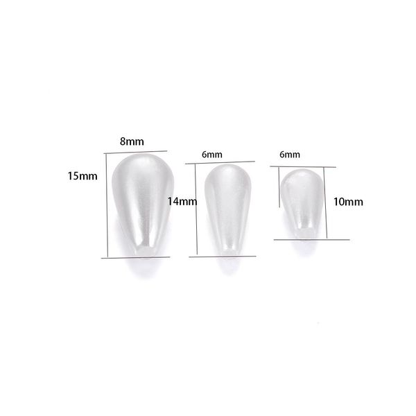 

100pcs lot waterdrop teardrop pearls round plastic abs imitation pearl for diy earring pendant jewelry findings making supplies h jllfrs