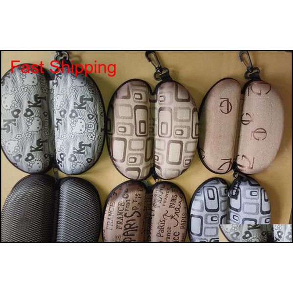 

2016 new style 100pcs new arrival black many color mix glasses eyeglasses sunglass zipper hard case keyring gla qylrci new_dhbest