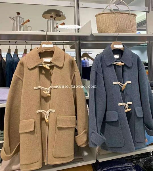 

south korea dongdamen new cashmere coat in autumn and winter, Black