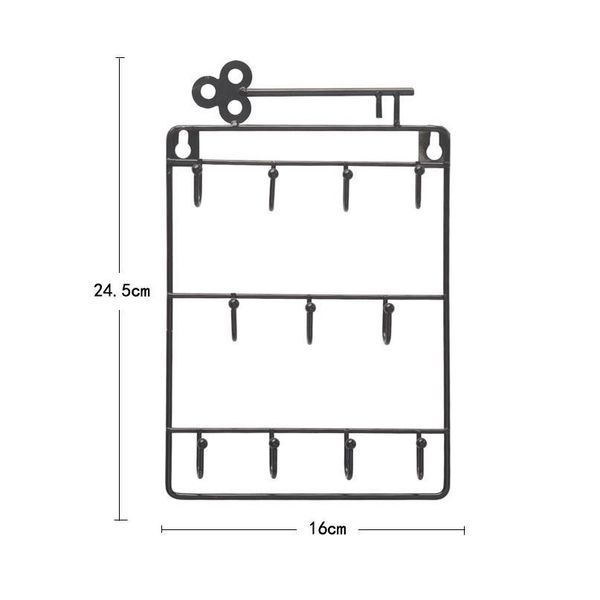 

wall key hook wrought iron racks hanging basket multi-function storage creative wall decoration mounted wall hook mi bbyskg
