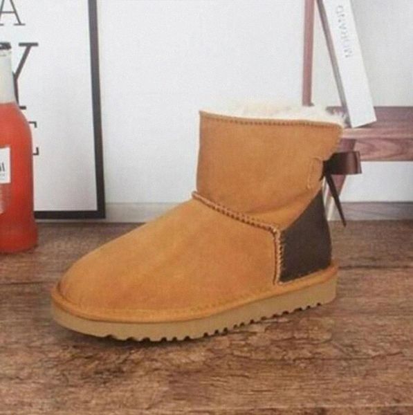 

2021 brand new australia wgg classic women tall winter boots girls children baby bowknot womens snow boot shoes c2ft#, Black