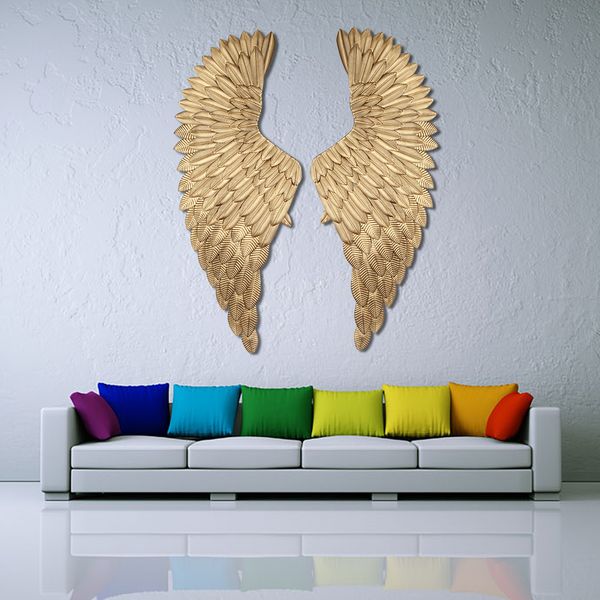 

wall decoration angel wings retro metal wings bar coffee shop wall decoration home bedroom living room decor christmas industry 1007