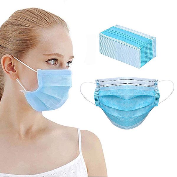 

omc 2000pc/carton professional disposable face mascara mouth cover 3 layer protect 100% non-woven reusable or disposable mask