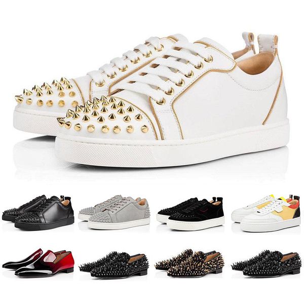 

suede leather platform red bottoms studded spikes flats dress casual shoes men women fashion low cut party lover sneakers