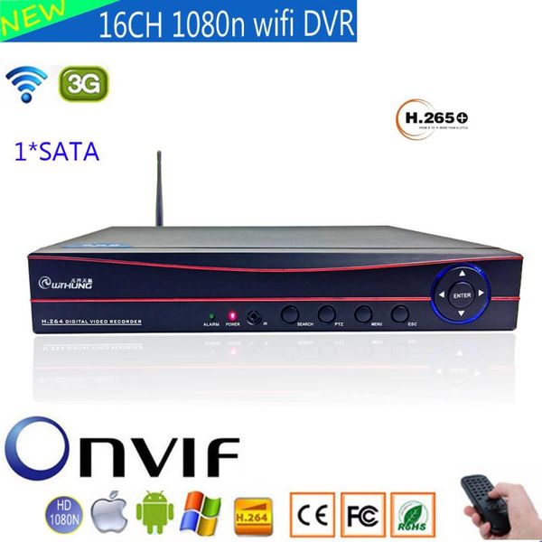 

h.265 16 channel dvr для cctv 16ch видеорегистратор onvif p2p 1080p главная видеоизображение для cvbs ahd камера аналоговая ip-камера, Black;white
