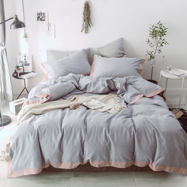 

4pcs 100% cotton coloring luxury bedding sets/bedclothes king  size duvet cover bed sheet linens set pillowcases