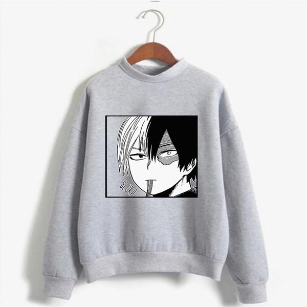 

hoodie sweatshirt my hero academia todoroki s print cosplay costume anime women/men y0111, Black