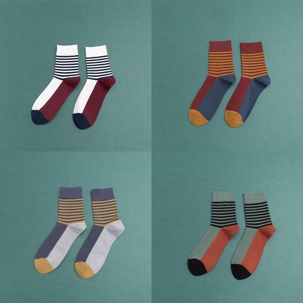 

новые мужские соответствия полосы цвет хлопка носки хлопковые носки спортивного досуга в aw19 zyiwx, Black