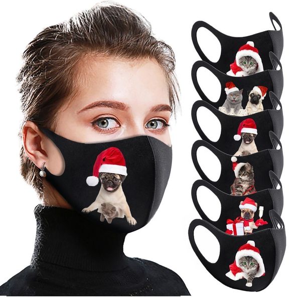 

washable 1pc 3d masks reusable comfortable cute dog printing face mask mouth cover masquerade mascarillas