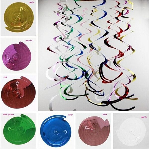 

banner flags 14pcs/lot foil shining swirls party background decoration wedding anniversary bridal shower wall ceiling hanging swirls1