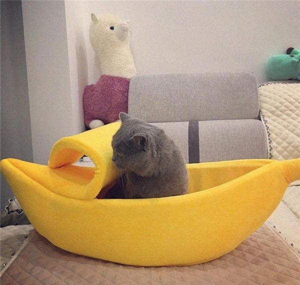 

pet house k49f# bed new design cat dog winter accessories warm pet breathable comfortable banana shape sqcqx homes2007
