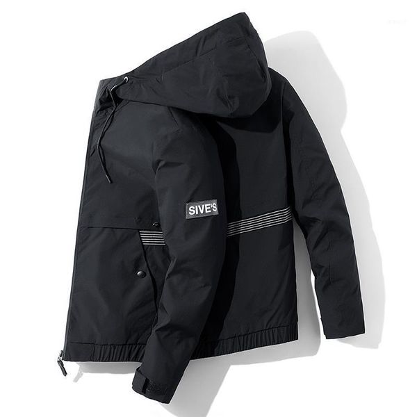 

new style comfortable men's casual hooded jacket fashion spring autumn windbreaker sportswear zipper jackets coats outwear m-4xl1, Black;brown