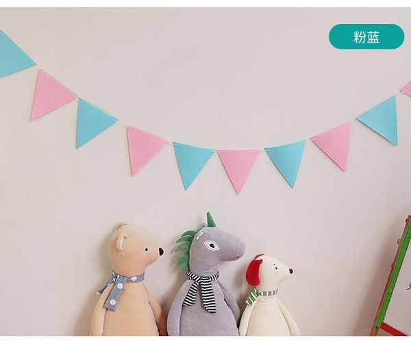 

banner pcs sky flags wedding white blue bunting children supplies party home garland pennants pink 12 purple decoration room bbyhtw