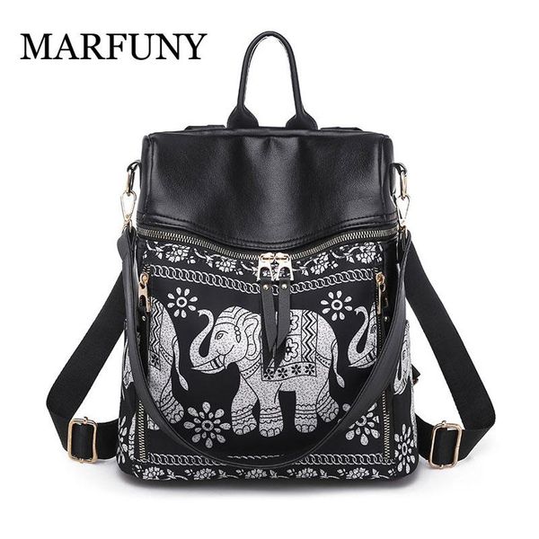 

marfuny large capacity women shoulder bags double zipper backpacks ladies school bag for teenager girl animal print rucksack new wmtlen