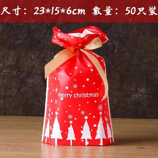 

50pcs 1lot fresh ribbon drawstring bags christmas wrapping gift bags baked pastry cookies storage bundle pockets delicate bags bbyfpx