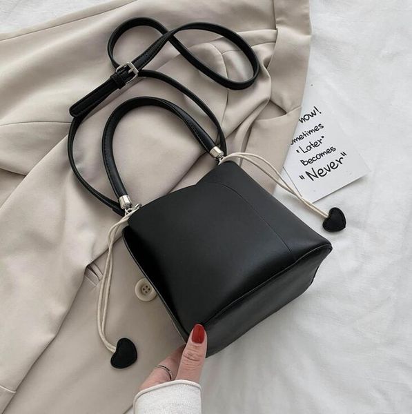 

bucket fashion women shoulder bags leather mini handbags crossbody canvas bag