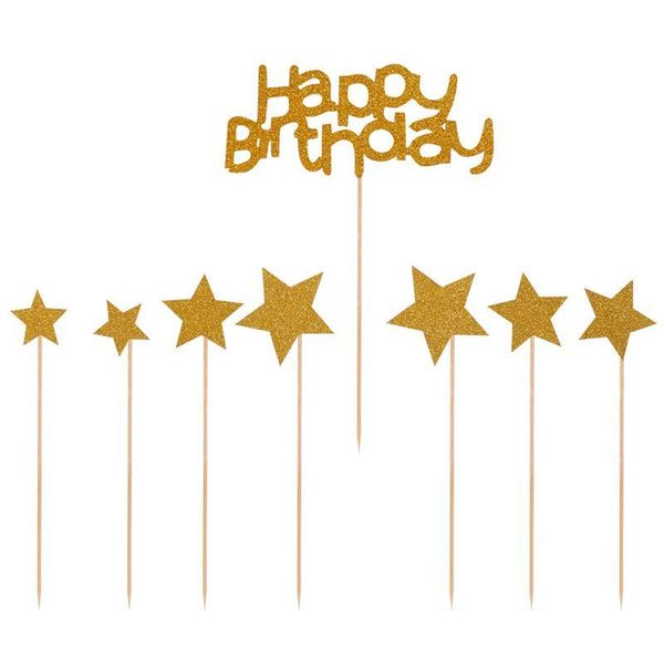 

24pcs happy birthday cake er creative decorative party supplies cake er cake inserts decorations for fruit wmthfy five2010