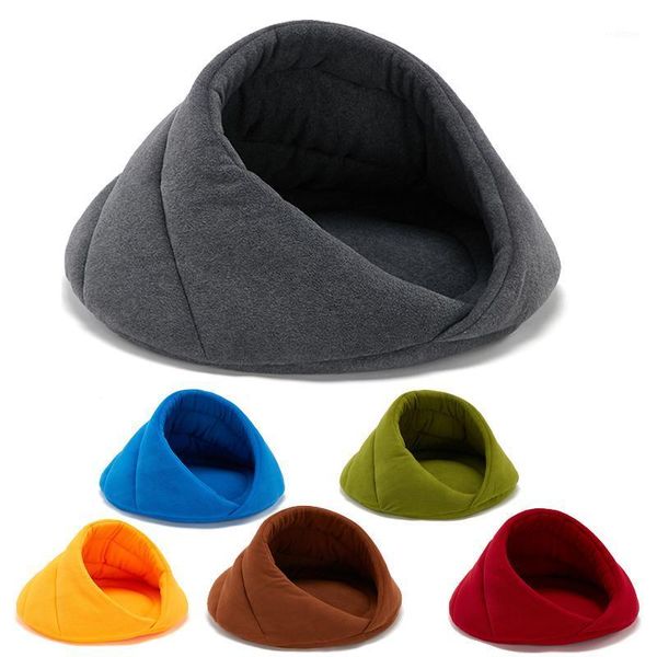 

4 size puppy pet cats dog soft warm nest kennel beds cave house sleeping bag mat pad tent 6 colors pet cat winter warm cozy beds1