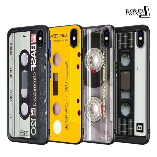 

черная крышка 11 pro soft shell vintage кассета с магнитной лентой для iphone xs max xr x 8 7 6s 6 plus 5s 5 чехол для телефона